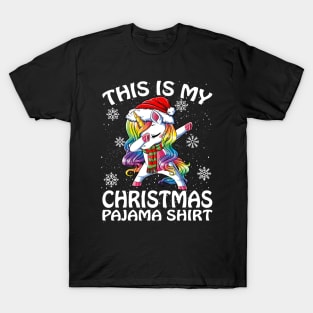 This is my Christmas Pajama Shirt Unicorn T-Shirt